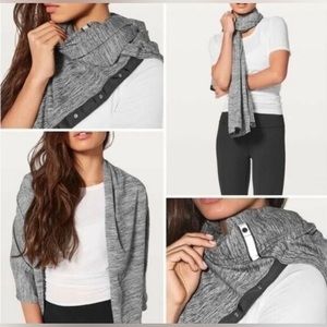 Lululemon Vinyasa Scarf-Gray & White Herringbone